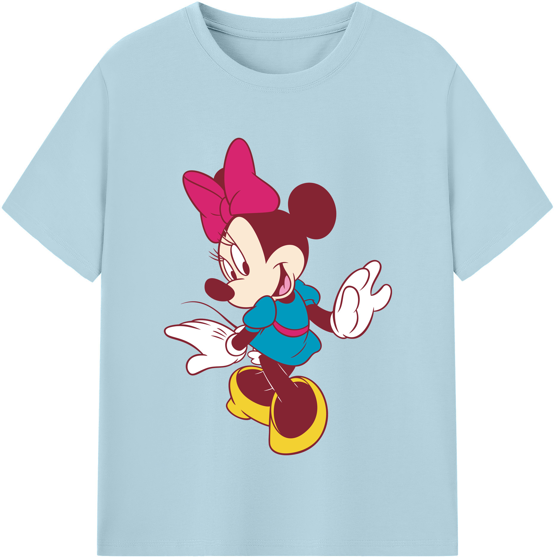 （画像用） ミッキーマウス Mickey Mouse 綿100％半袖Tシャツ（フロントプリント）
